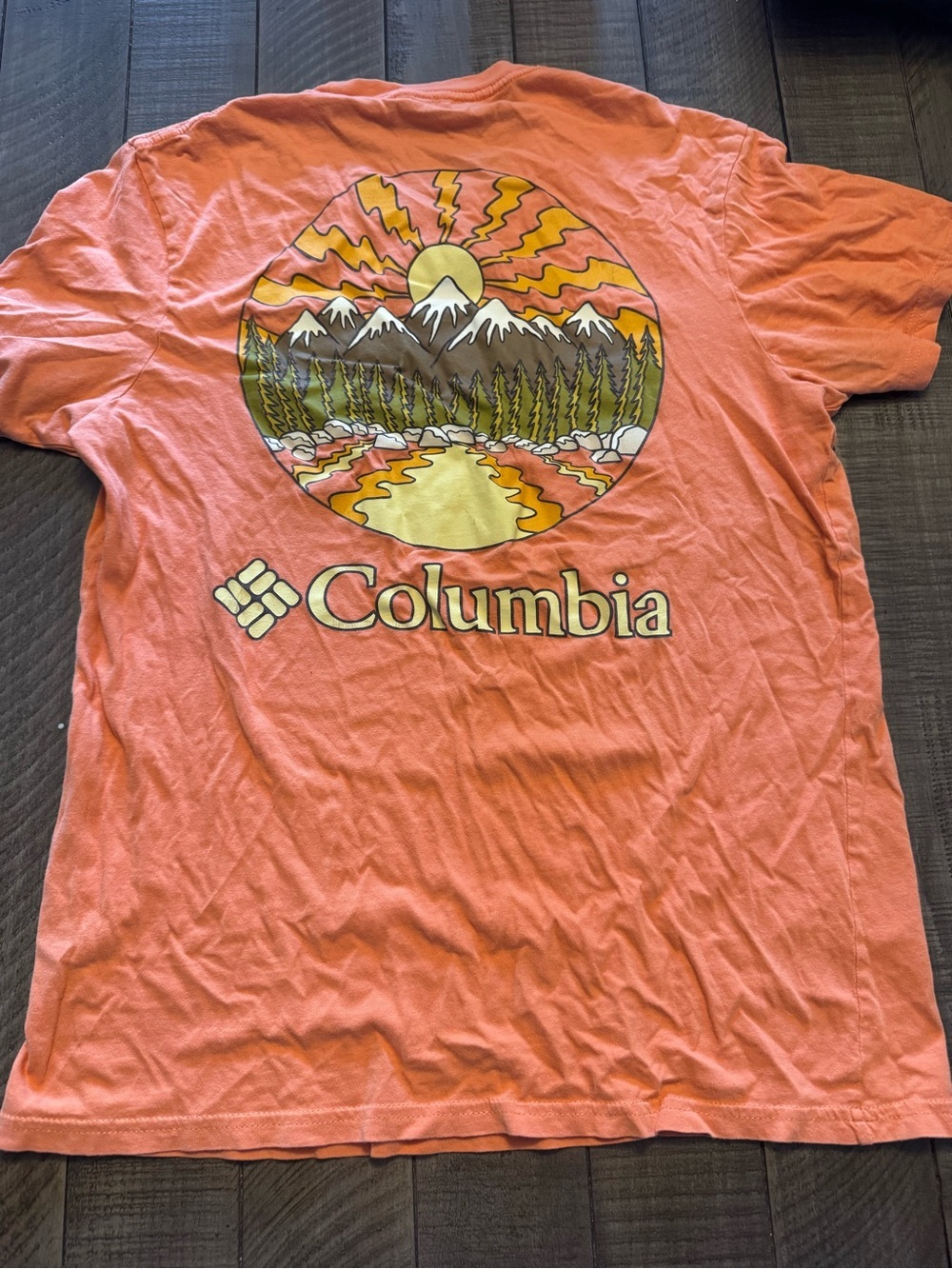 Columbia Coral Graphic Mountain Sunset Tee